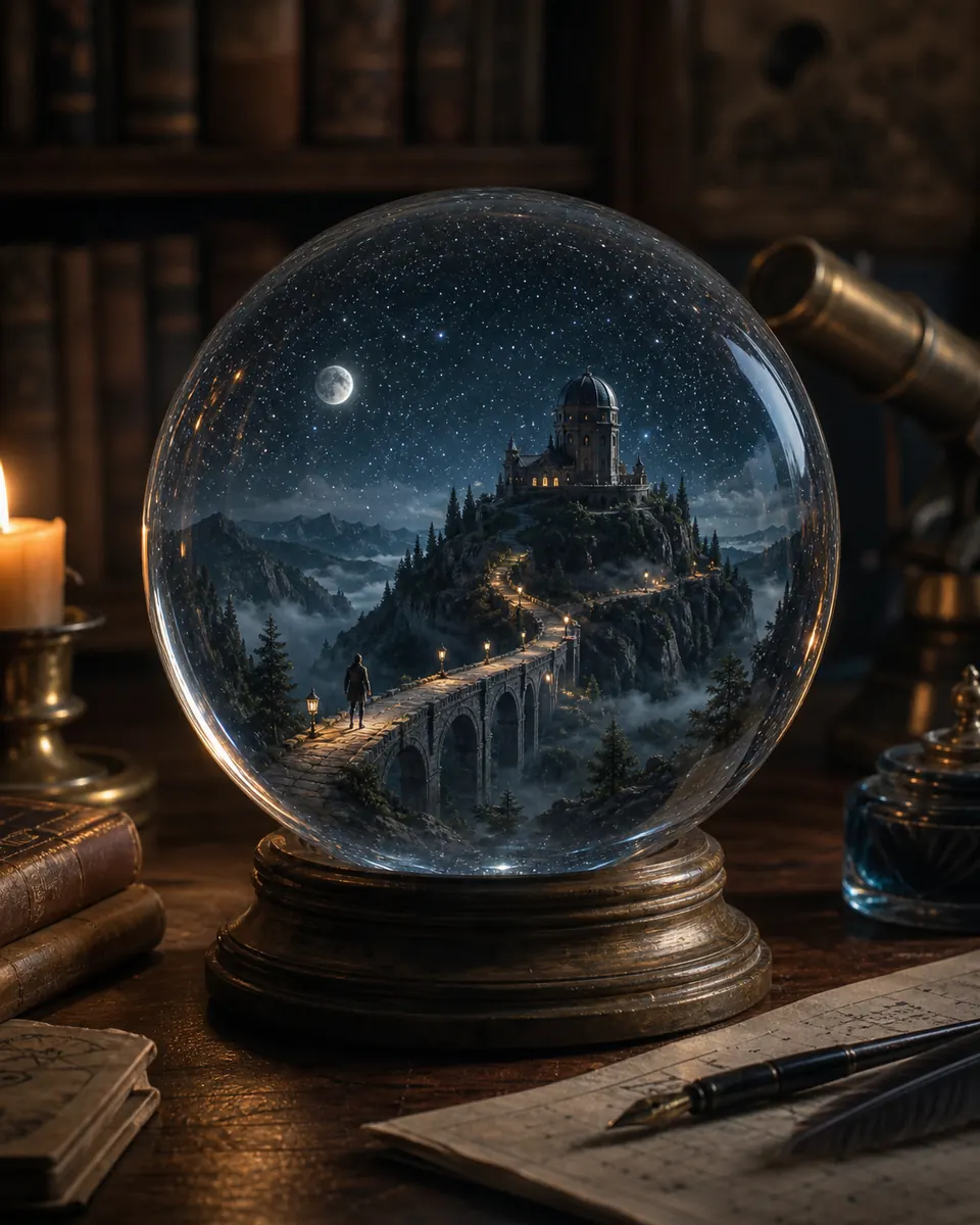 Story inside a crystal ball