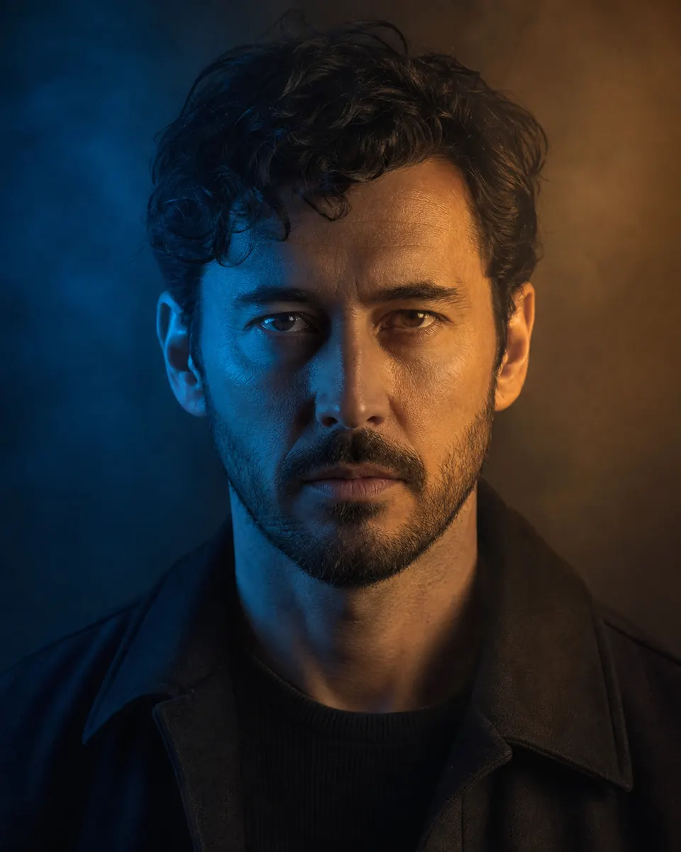 Split-light portrait